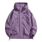 Men's Urban Utility Softshell Parka with Drawstring, Velcro Sleeves and Concealed Zippers Fashion Glam