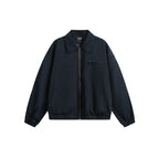Unisex Boxy Overshirt Jacket with full-length zipper, elastic hem, and chest zipper pocket Fashion Glam