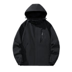 Men's Lightweight Hooded Softshell Jacket with Windproof Membrane and Minimalist Urban Cut Fashion Glam