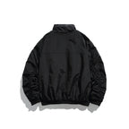 Unisex Lightweight Nylon Bomber Jacket with Stand-Up Collar, Full Zip and Elastic Hem Fashion Glam