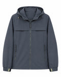 Men's lightweight water-repellent hooded softshell jacket with zip pockets Fashion Glam
