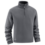 Men's fleece pullover with troyer collar and half zipper made of soft microfleece Fashion Glam