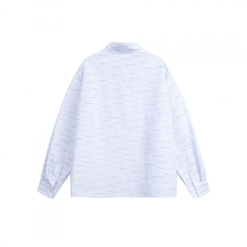 Unisex Loose Overshirt Shirt made of cotton blend with chest pocket and continuous button placket Fashion Glam
