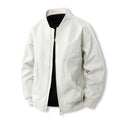 Men's Lightweight Casual Bomber Jacket in Clean Look with Stand Collar and Ribbed Cuffs Fashion Glam