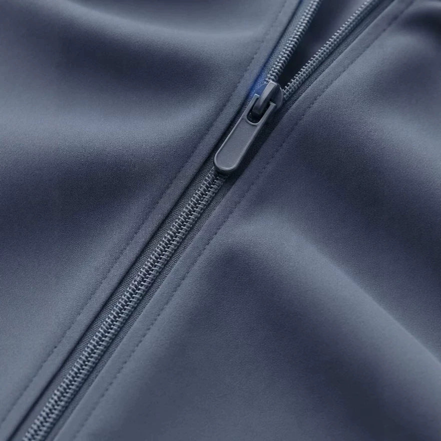 Men's Hooded Blouson Lightweight Windbreaker with Ribbed Hem and Concealed Zipper Placket Fashion Glam