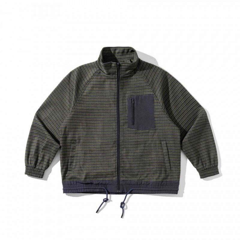 Unisex Lightly padded oversized training jacket with zipper, chest pocket and drawstring hem Fashion Glam