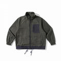 Unisex Lightly padded oversized training jacket with zipper, chest pocket and drawstring hem Fashion Glam