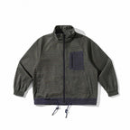 Unisex Lightly padded oversized training jacket with zipper, chest pocket and drawstring hem Fashion Glam