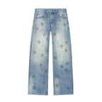 Women’s high-waisted jeans with wide leg and used wash Fashion Glam