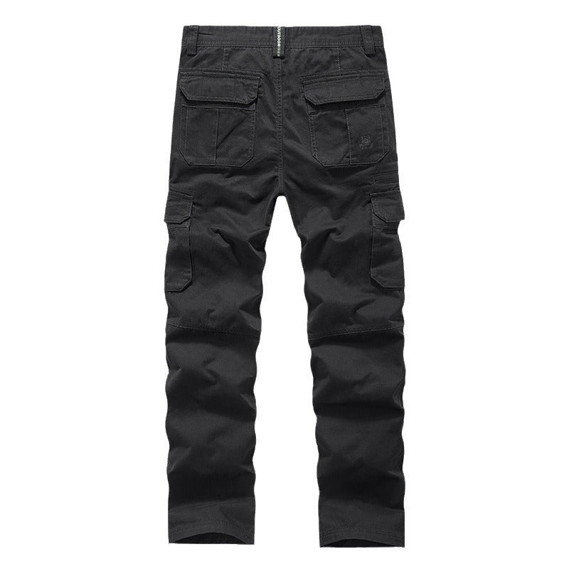 Men's robustly cut cargo pants with reinforced knees and multiple pockets Fashion Glam