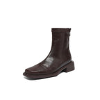 Women's ankle boots with stylish block heel and high-quality leather upper Fashion Glam