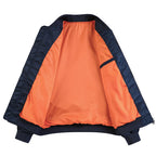 Men's Lightweight Flight Bomber Jacket with Water-Repellent Shell and Contrast Lining Fashion Glam