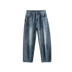 Men's relaxed fit jeans with high waist and used fade Fashion Glam