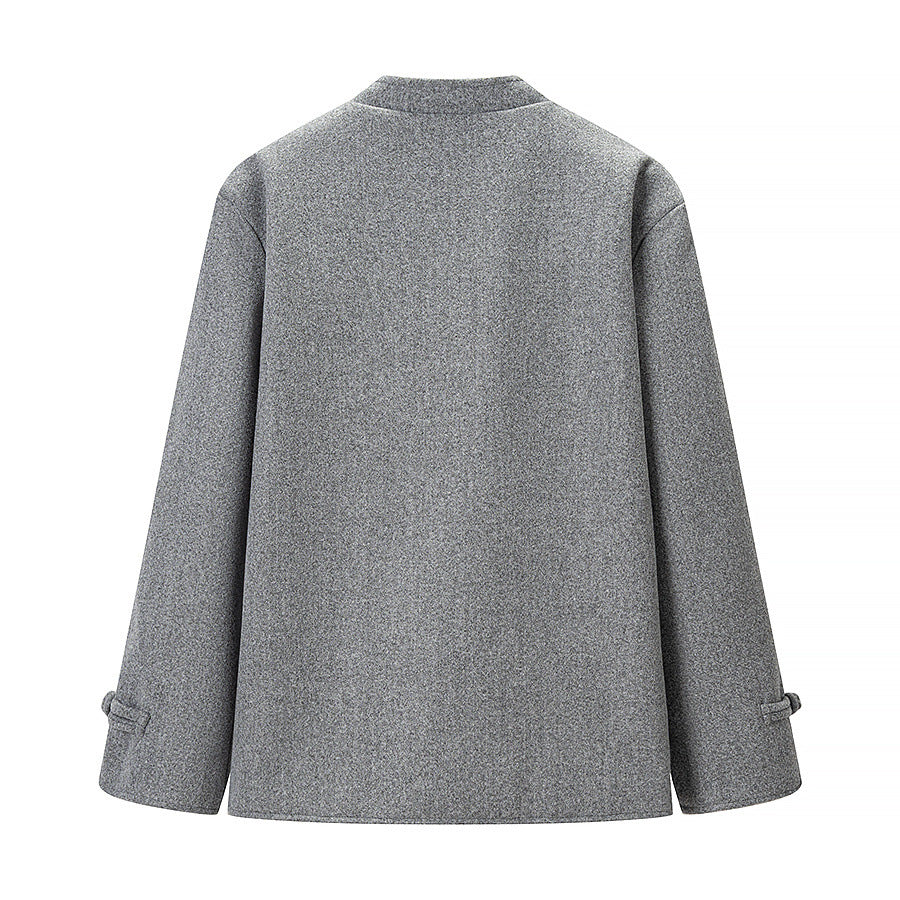 Women's Wool Duffle Coat with Toggle Closures and Oversized Silhouette Fashion Glam