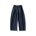 Ladies balloon pants with wide leg, high waistband and tie belt Fashion Glam