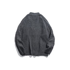 Unisex Oversized Knit Cardigan with Cable Pattern, V-Neck and Patch Pockets Fashion Glam