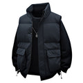 Men's Padded Utility Vest with High Stand Collar and Multi-Functional Pockets Fashion Glam