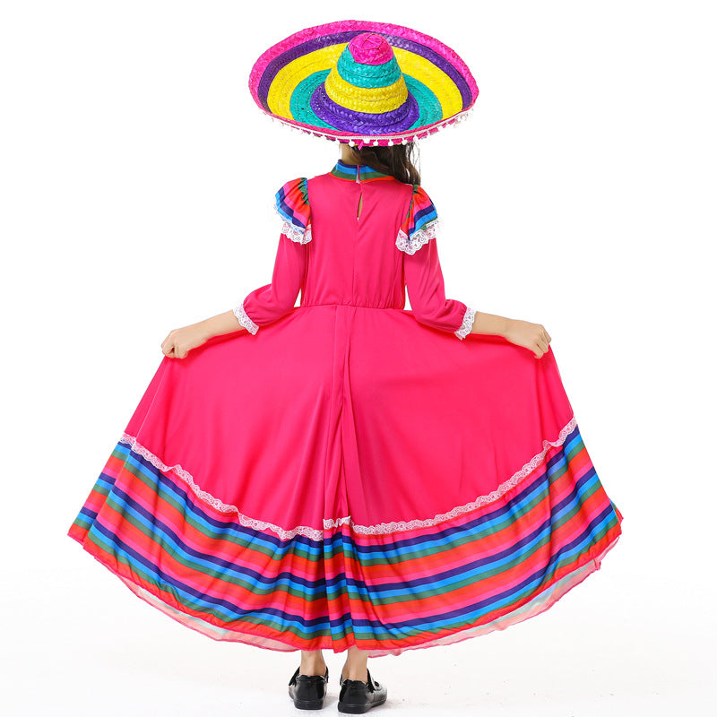 Girls' Tracht dress with colorful hem Fashion Glam