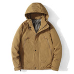 Men's Lightweight Hooded Jacket made of Softshell with Thermal Lining and Minimalist Zip Pockets Fashion Glam