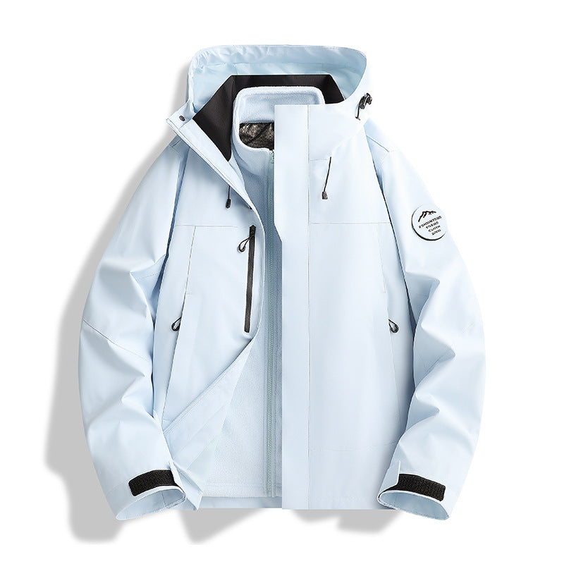 Men's Breathable, Waterproof Softshell Jacket with Fleece Lining and Hood Fashion Glam