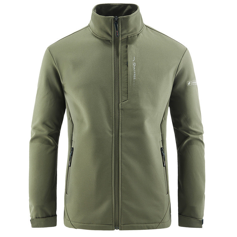 Men's Technical Softshell Jacket with windproof shell, high collar and zip pockets Fashion Glam