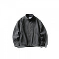 Men's Lightweight Worker Jacket made of Stonewashed Cotton Blend with Stand Collar Fashion Glam