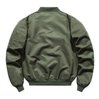 Men's Lightweight Flight Bomber Jacket with Water-Repellent Shell and Contrast Lining Fashion Glam