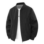 Men's Lightweight Windproof Bomber Jacket with Ribbed Cuffs and Zipper Pockets Fashion Glam