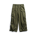 Unisex Loose Cargo Pants with Drawstring Waist, Large Flap Pockets, and Adjustable Hem Fashion Glam