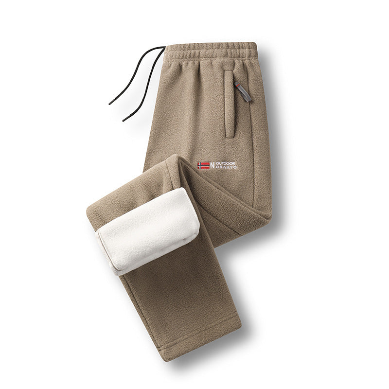 Women's fleece thermal pants with elastic waistband, zip pockets and soft lining Fashion Glam