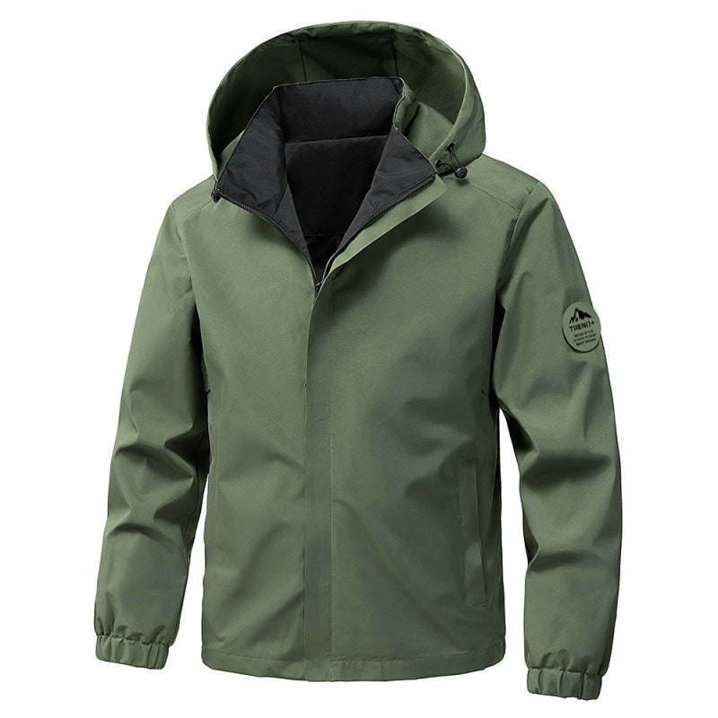 Men's technical hooded softshell jacket with adjustable hood and utility pockets Fashion Glam
