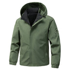 Men's technical hooded softshell jacket with adjustable hood and utility pockets Fashion Glam