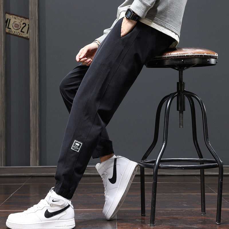 Men's Relaxed-Fit Jogger Pants with Elastic Waistband, Drawstring, and Cuffs Fashion Glam