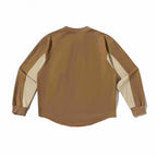Unisex Oversize Sweatshirt with raglan sleeves, two-tone inserts and utility chest pocket Fashion Glam