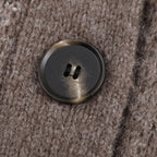 Women's Oversized Knit Cardigan with Jacquard Pattern and V-Neck Fashion Glam