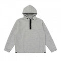 Unisex hoodie with button placket and soft fleece inner lining Fashion Glam