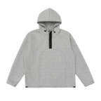 Unisex hoodie with button placket and soft fleece inner lining Fashion Glam