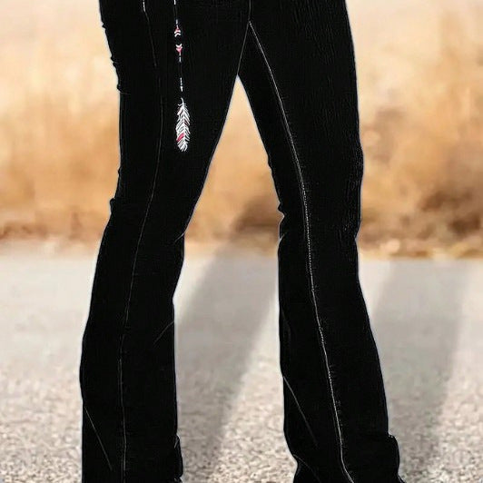 Women's high-waisted bootcut jeans in Western style with sculpting fit Fashion Glam