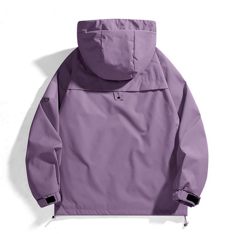 Women's waterproof outdoor jacket with adjustable hood and breathable inserts Fashion Glam
