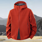 Men's wind and water-repellent softshell jacket with hood and tactical pockets Fashion Glam