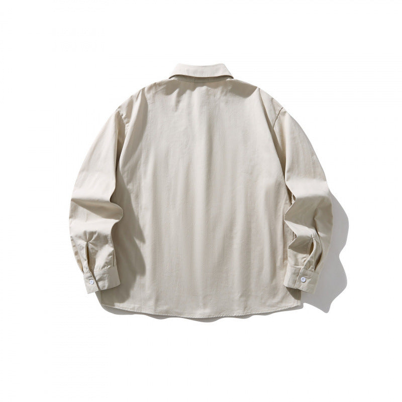 Unisex Oversized Shirt Jacket with concealed button placket, boxy silhouette and rounded hem Fashion Glam