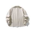 Unisex Oversized Shirt Jacket with concealed button placket, boxy silhouette and rounded hem Fashion Glam