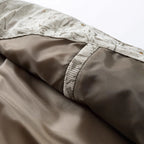 Men's cord jacket in trucker style with tonal leaf pattern, snap-button front and flap pockets Fashion Glam