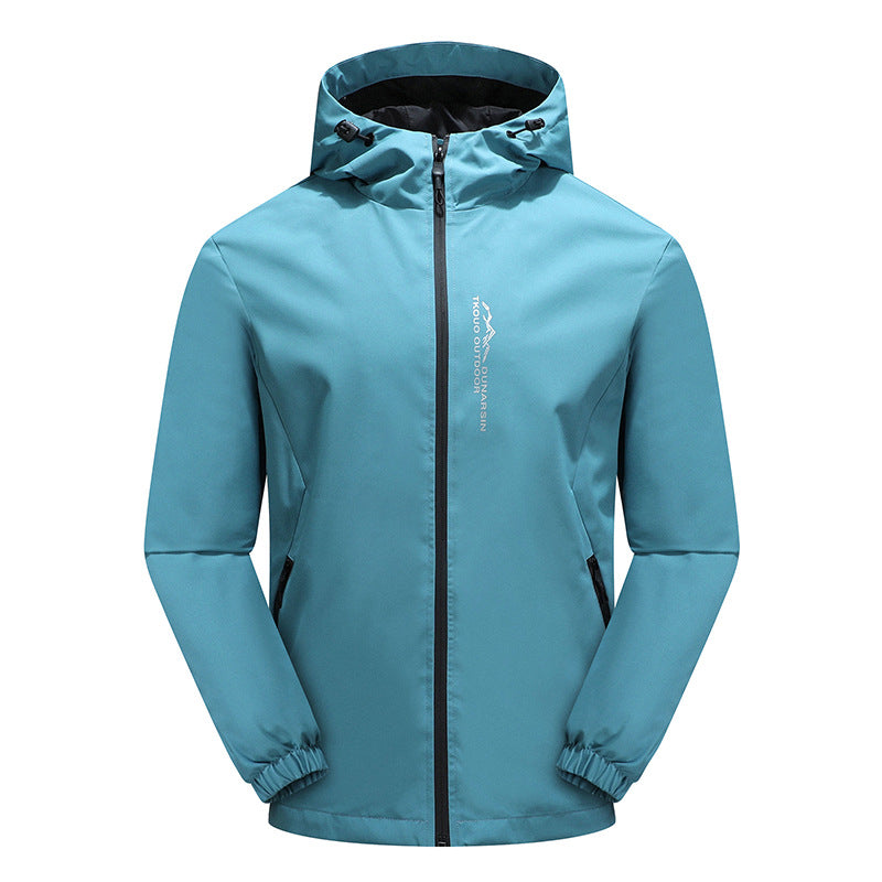 Men's Ultralight Rain Jacket with Hood, Water-Repellent Membrane and Taped Seams Fashion Glam