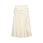 Ladies Maxi Skirt with Wrap Detail and Lace Trim Fashion Glam