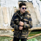 Men's insulated field parka with detachable faux fur collar and multiple pockets Fashion Glam