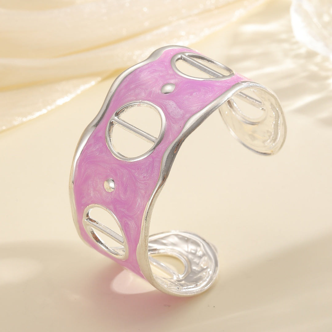 Women Open Bangle with Modern, Transparent Design Fashion Glam