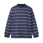 Unisex fine knit sweater in boxy cut with round neck and maritime stripes Fashion Glam