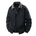 Men's Casual Overshirt Jacket with Checked Lining and Concealed Zipper Fashion Glam