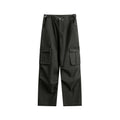 Men's Utility Cargo Pants with Wide Leg, Flap Pockets and Adjustable Waist Fashion Glam